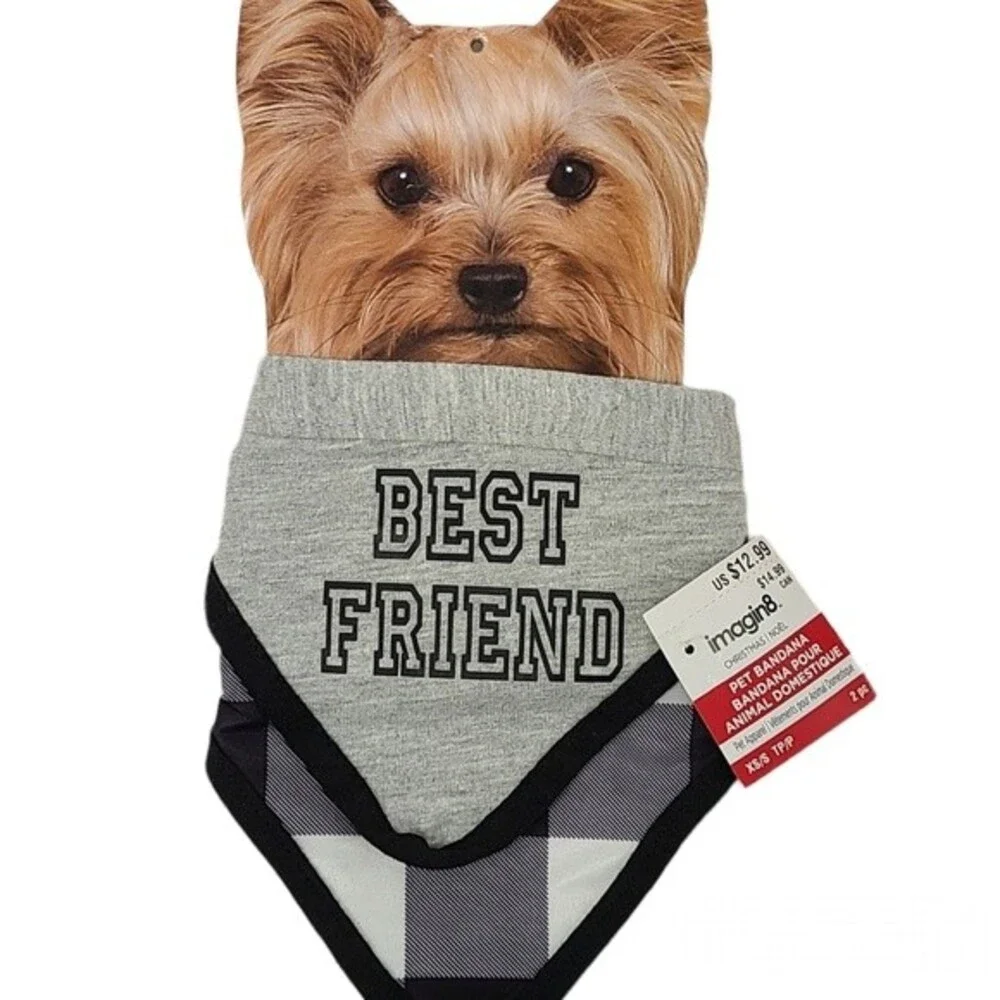 Dog Best Friend Bandanas, Necklace & Tag, Magnet Bundle XS-S